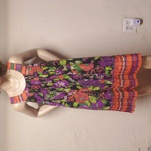 Lane Bryant Floral Sleeveless Relaxed Fit Pleated Hem Multi Media Dress Size 18